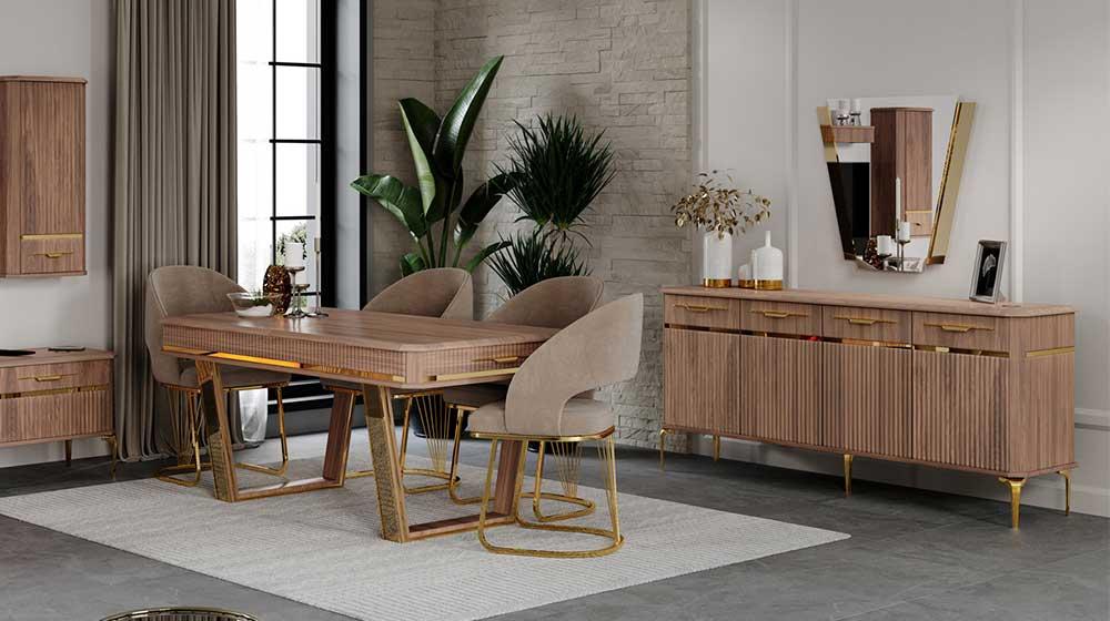 Milano Ceviz Yemek Odası - 53,500 TL