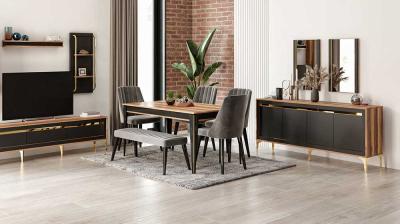 Lizbon Siyah-Ceviz Yemek Odası